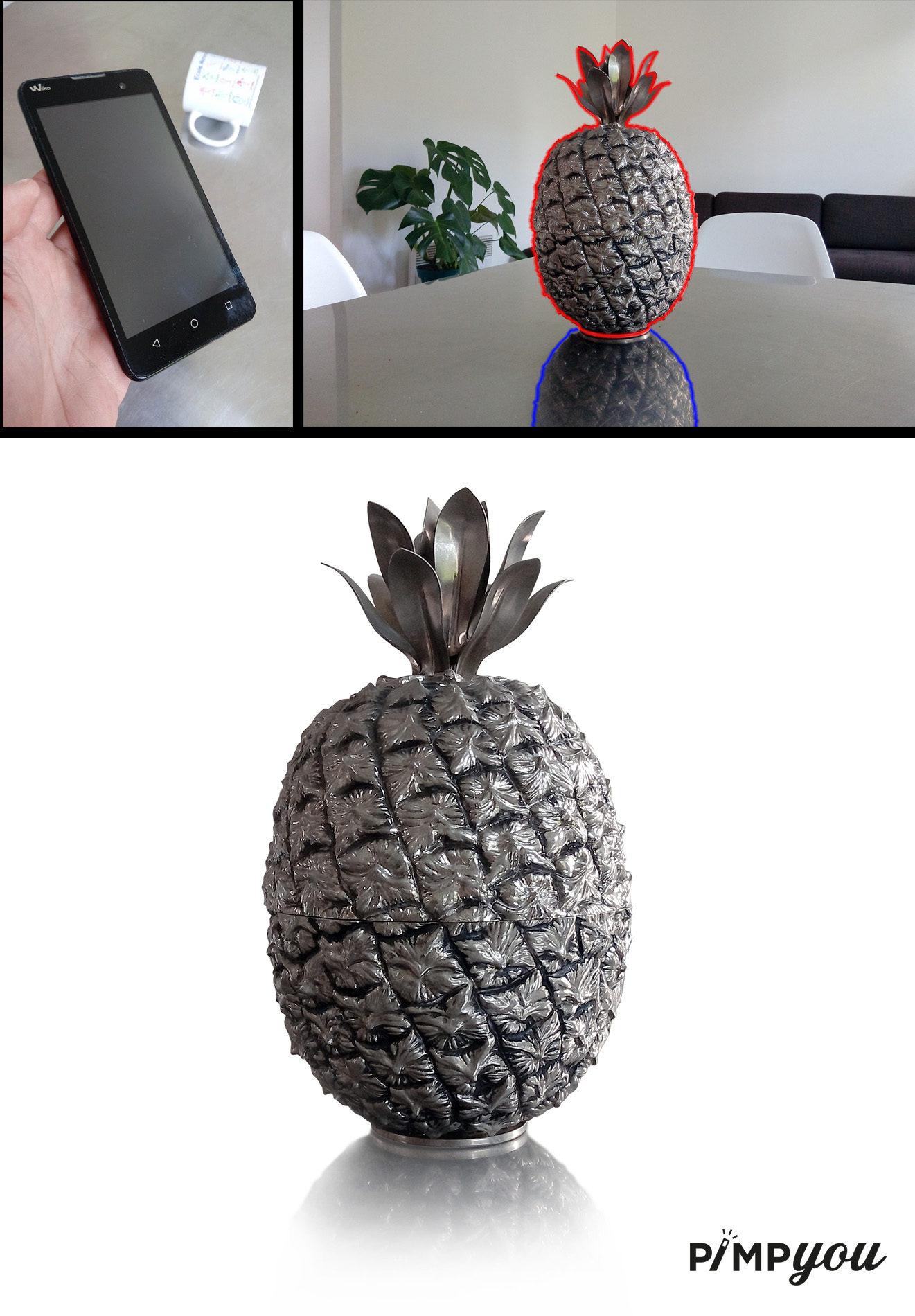 bilder freistellen lassen und spiegelung hinzufuegen